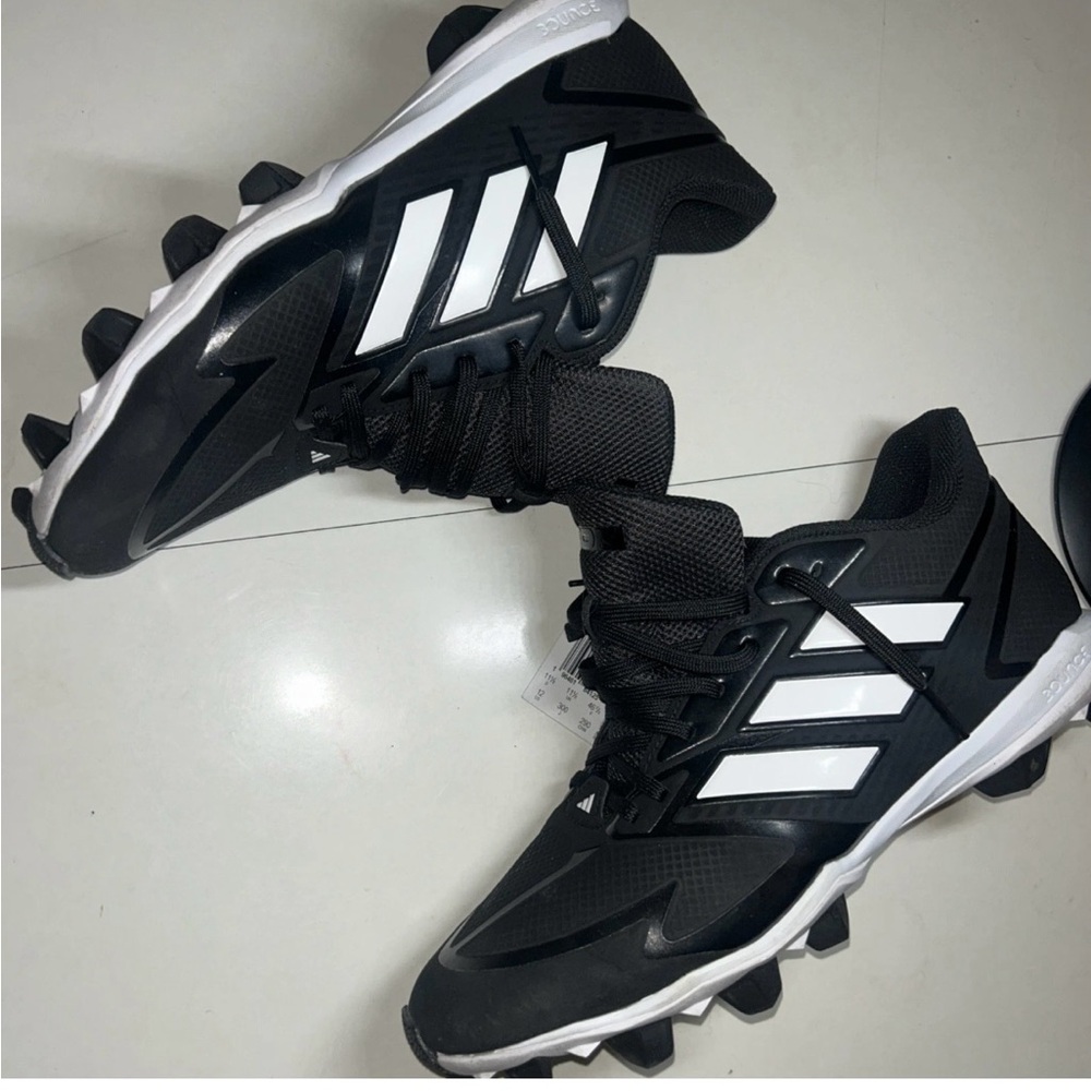 Adidas Icon 8 MD IG9589 Men's US 12 Black White Molded Baseball Cleat